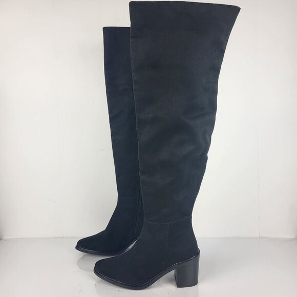 Seychelles Paradise City Leather Over the Knee Boots Black Size 7.5 - Picture 2 of 15